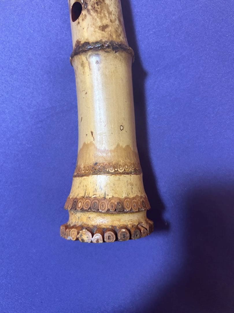 伝統的な竹製尺八 5穴