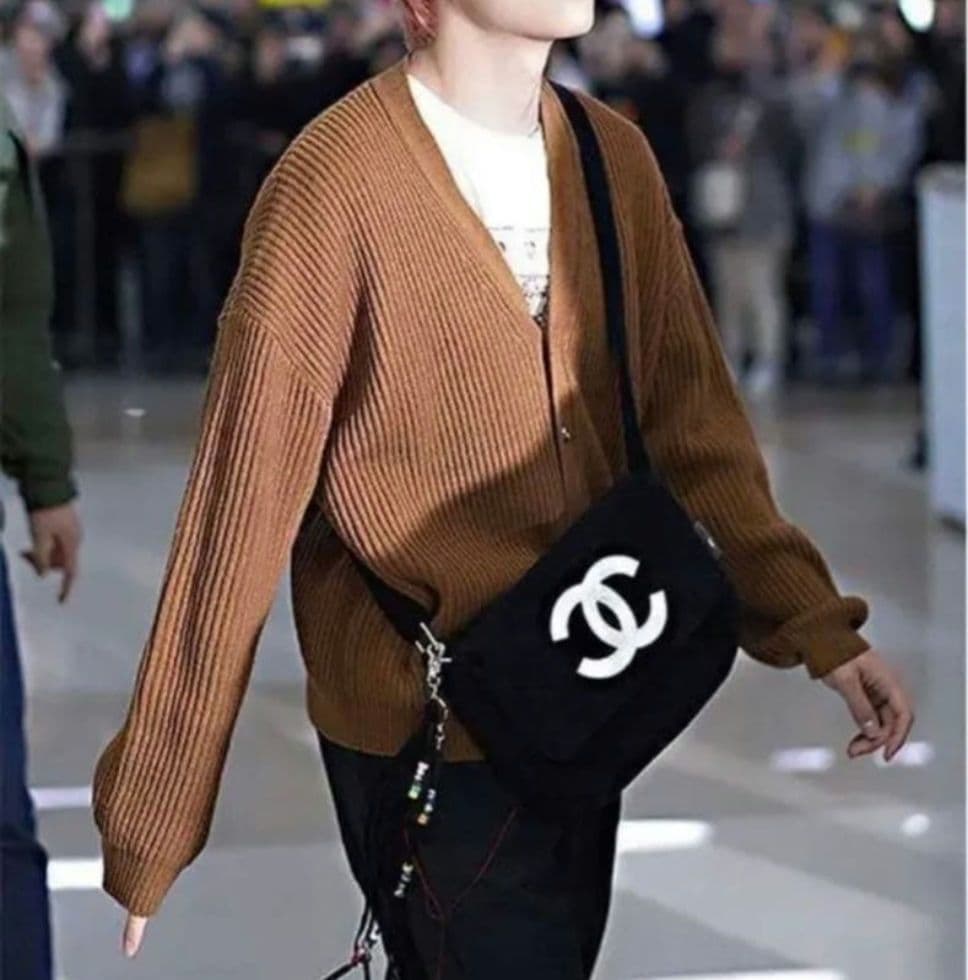 CHANEL 海外限定ノベルティ ショルダーバッグ パイル地 ビッグココマーク