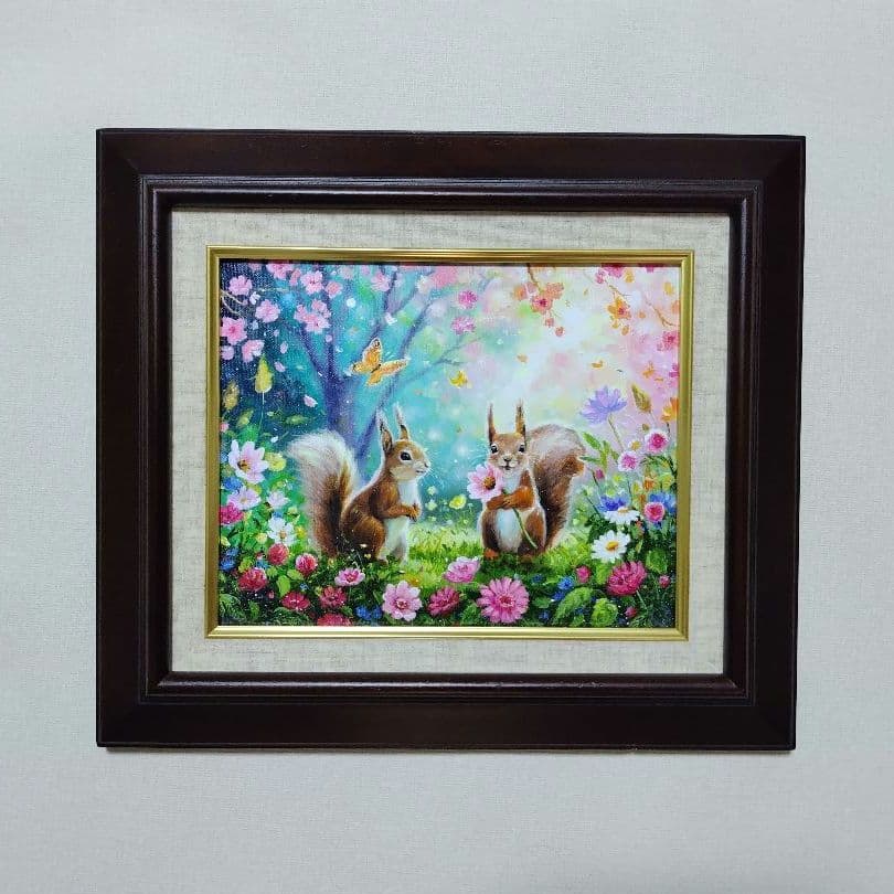 N*a様 【春の集い】アクリル画 F3 風景画 絵画