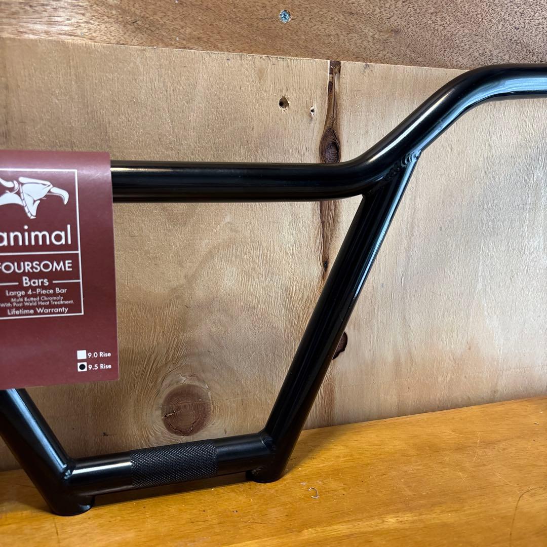animal Foursome Bar 9.5” BMX ブラック ハンドルバー