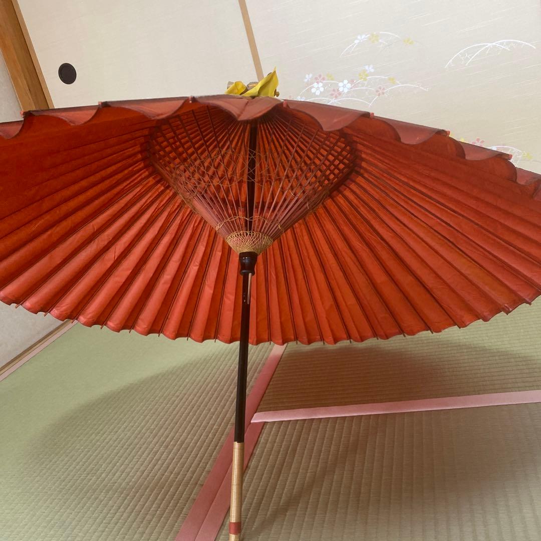 舞踊傘 赤 和傘　　直径116cm