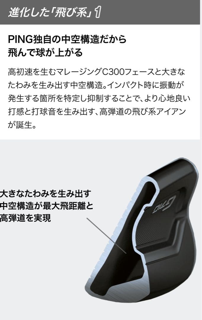 PING G710 アイアンセット8本(♯4～♯9・PW・UW)