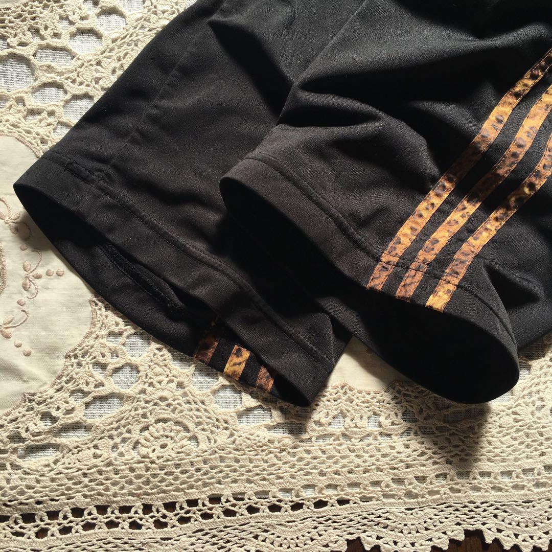 adidas ジャージ　トラックパンツ　レオパード柄　トレフォイル刺繍ロゴ　レア