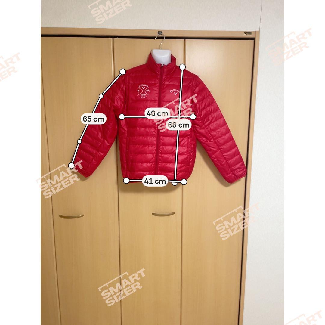 【美品】Callaway キャロウェイ ゴルフ ダウン レッド L 袖脱着可能