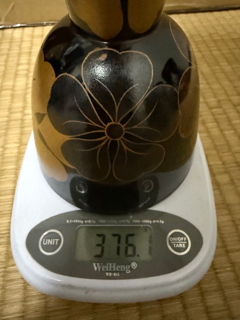 中古　蒔絵　鼓　胴　小鼓　古胴