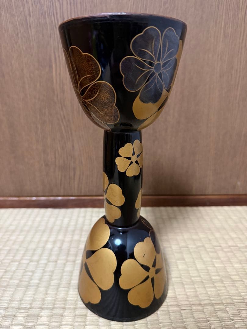 中古　蒔絵　鼓　胴　小鼓　古胴