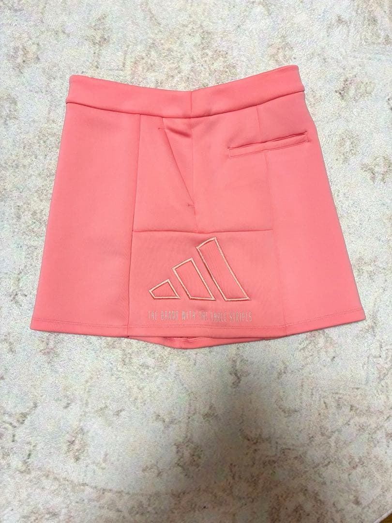 新品⭐︎L アディダスゴルフ ダンボールニット ビッグロゴ　セットアップ　ピンク