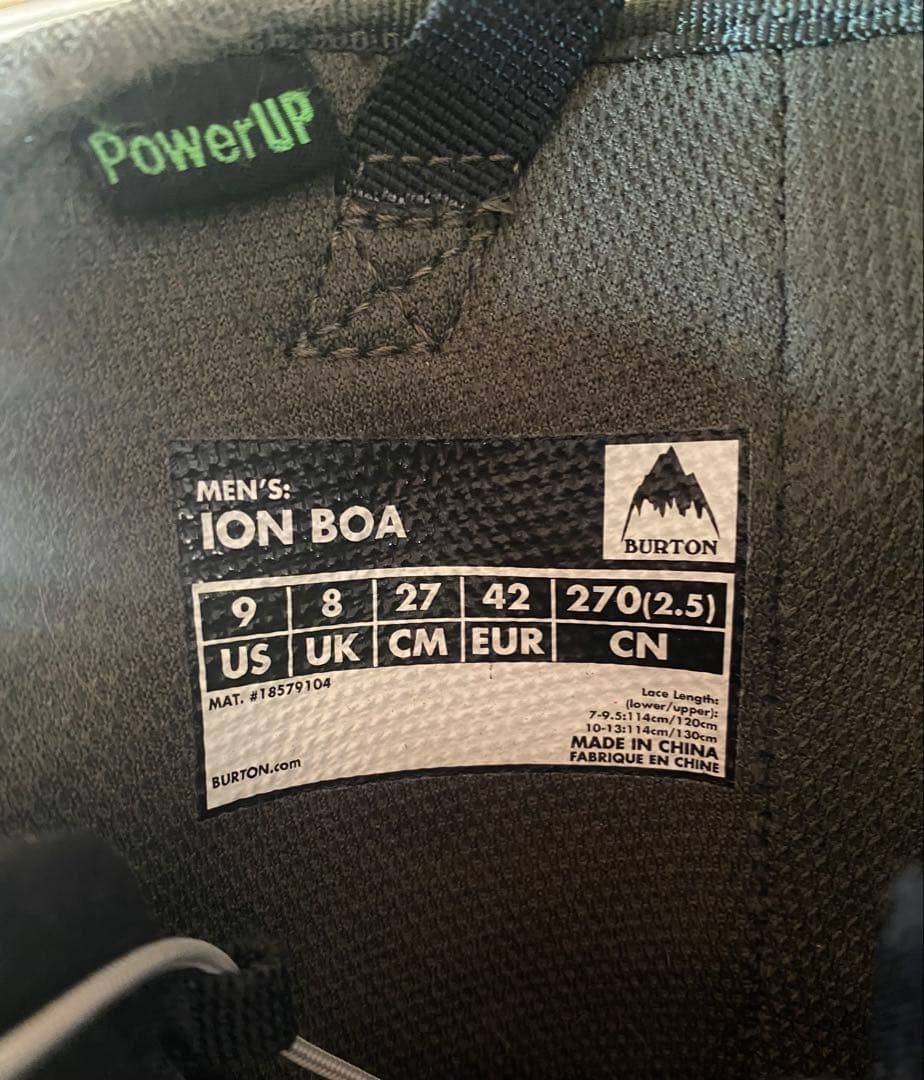 バートン 21-22 アイオン ION BOA 27cm 9インチ 箱付き