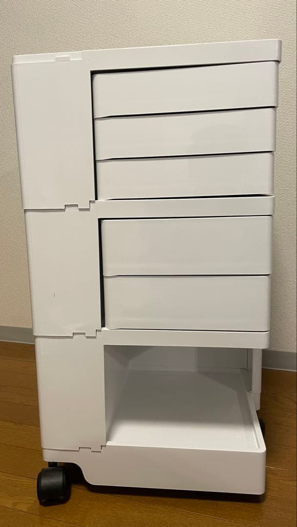 B-LINE　ボビーワゴン　3段5トレイ　白
