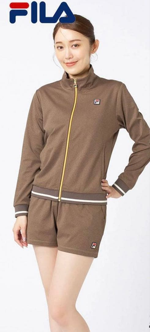 新品未使用 フィラ FILA テニスウェア トラックジャケット M ブラウン