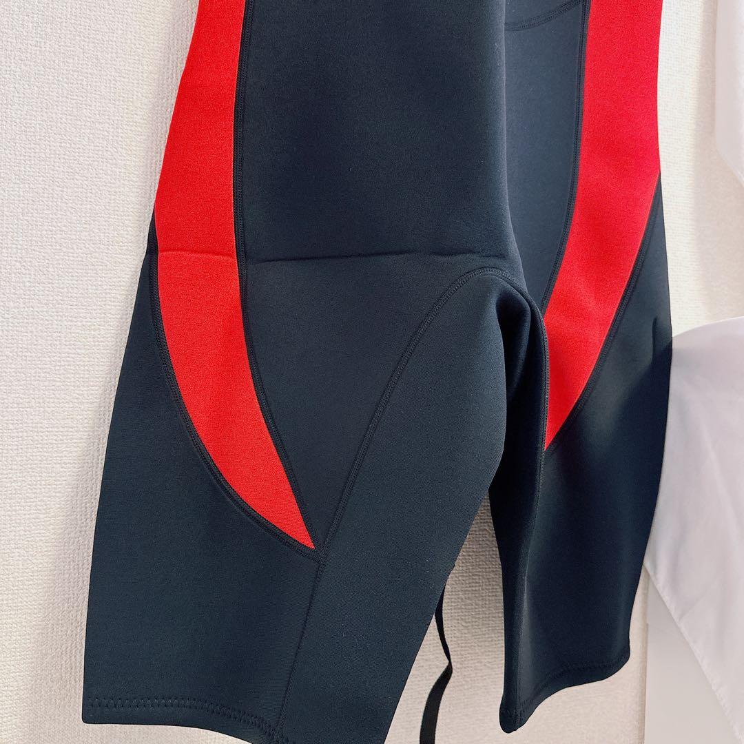 ウェットスーツ　ショート スプリング　3XL 黒×赤　半袖　FLEXEL
