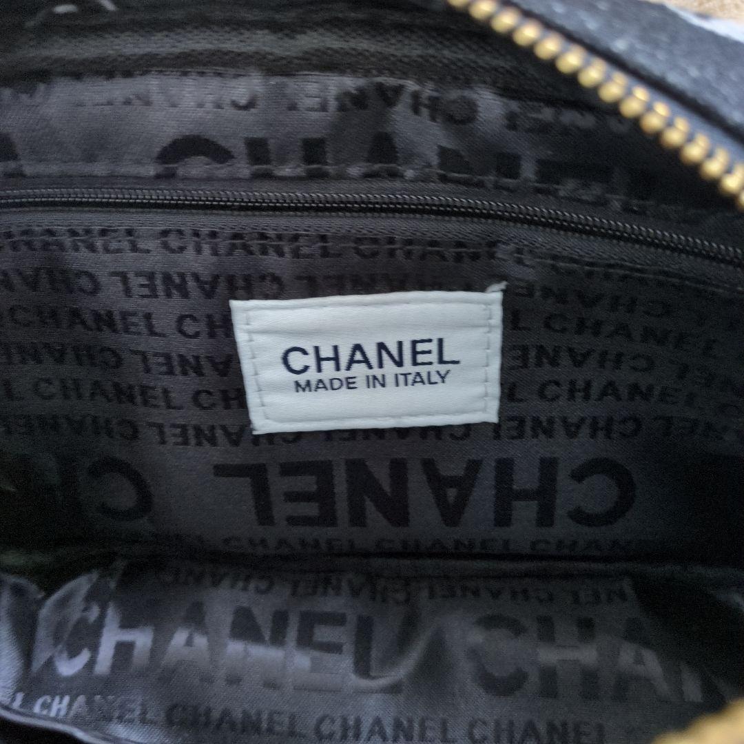 CHANELノベルティデニムブラックショルダーバッグ