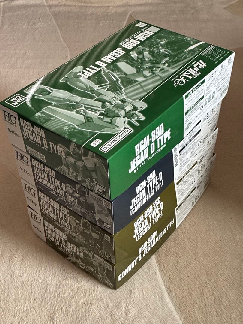 プレバン限定 HG 1/144 ジェガン各種8機セット EWAC、D型、迷彩等々