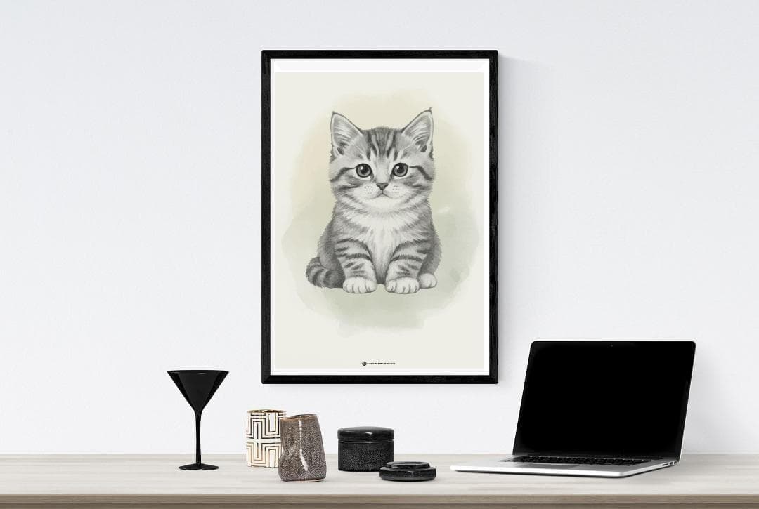 【SALE】ANIMALLS 猫系アートポスター（大型A2サイズ）約60cm