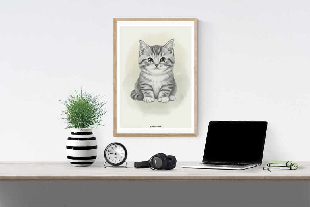 【SALE】ANIMALLS 猫系アートポスター（大型A2サイズ）約60cm