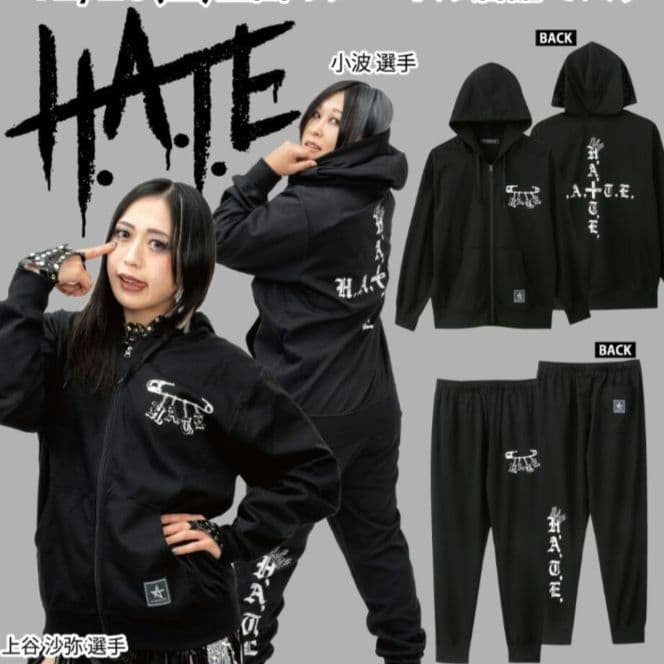 【未使用品3L】スターダム◎上谷沙弥◎パーカー+ジョガー◎H.A.T.E.