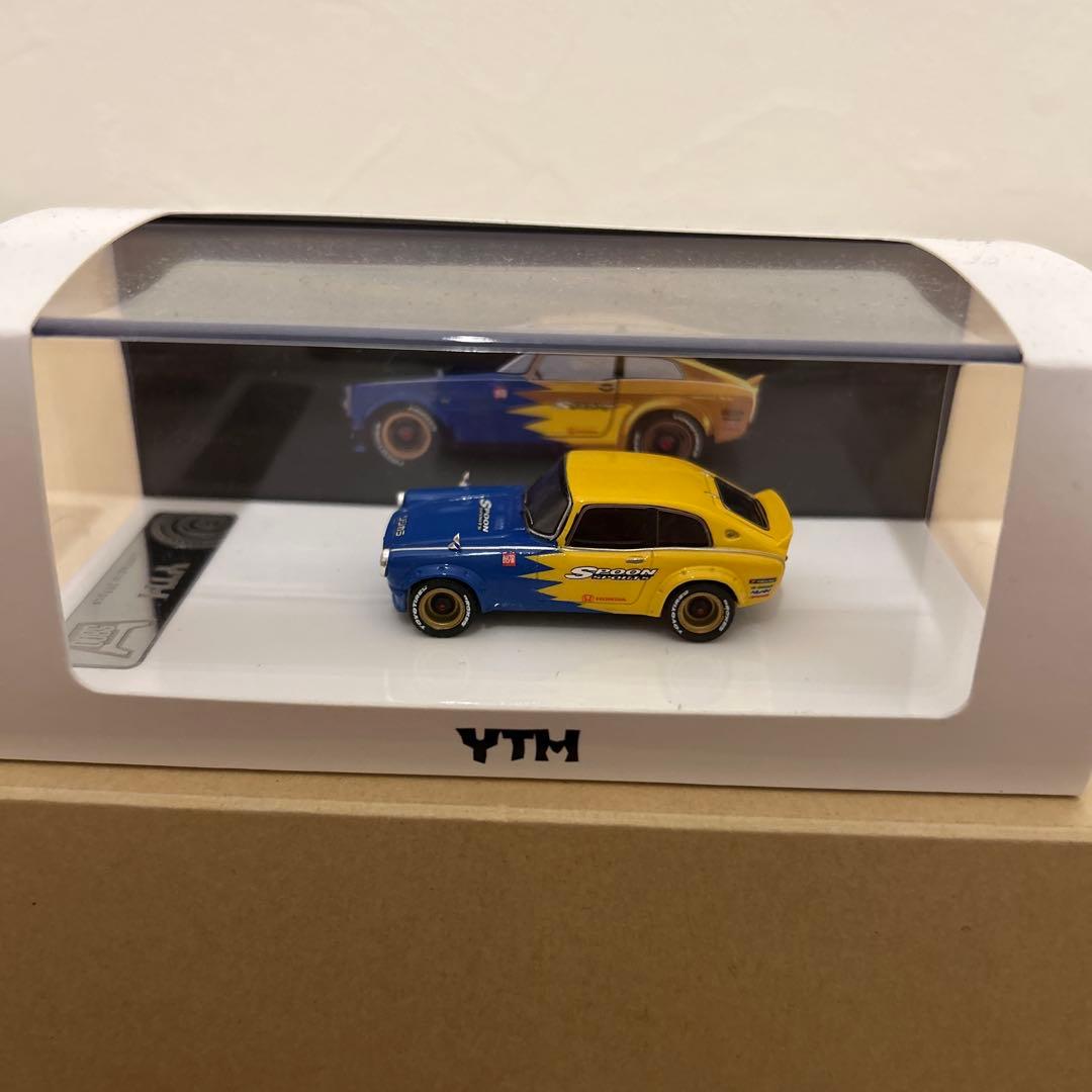 YTM 1/64 ホンダS800 イエロー/ブルー　spoonカラー