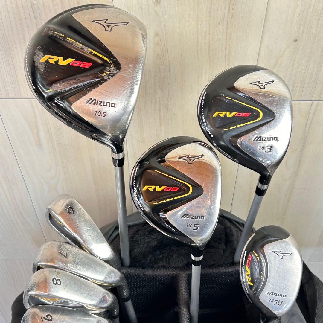 【メンズ右】ミズノ RV03 メンズゴルフセット 初心者セット mizuno