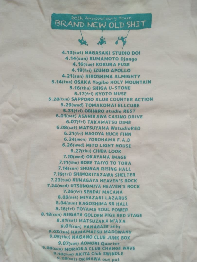 値下げSHANK 20th Anniversary Tour Tシャツ
