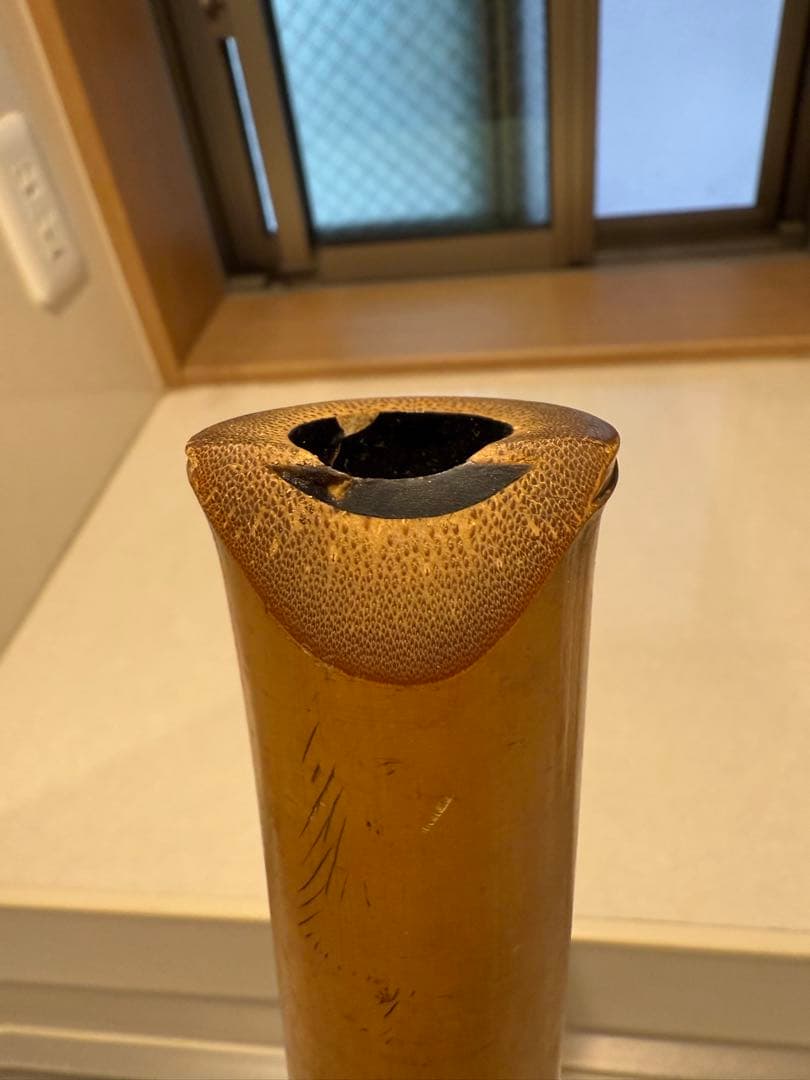 【現状品】竹製 晄山 二本継 尺八｜全長 約55㎝ 1尺8寸｜和楽器・木管楽器