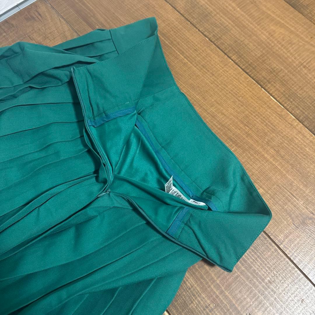 美品　マルボン　プリーツスカート　69 Lサイズ　グリーン