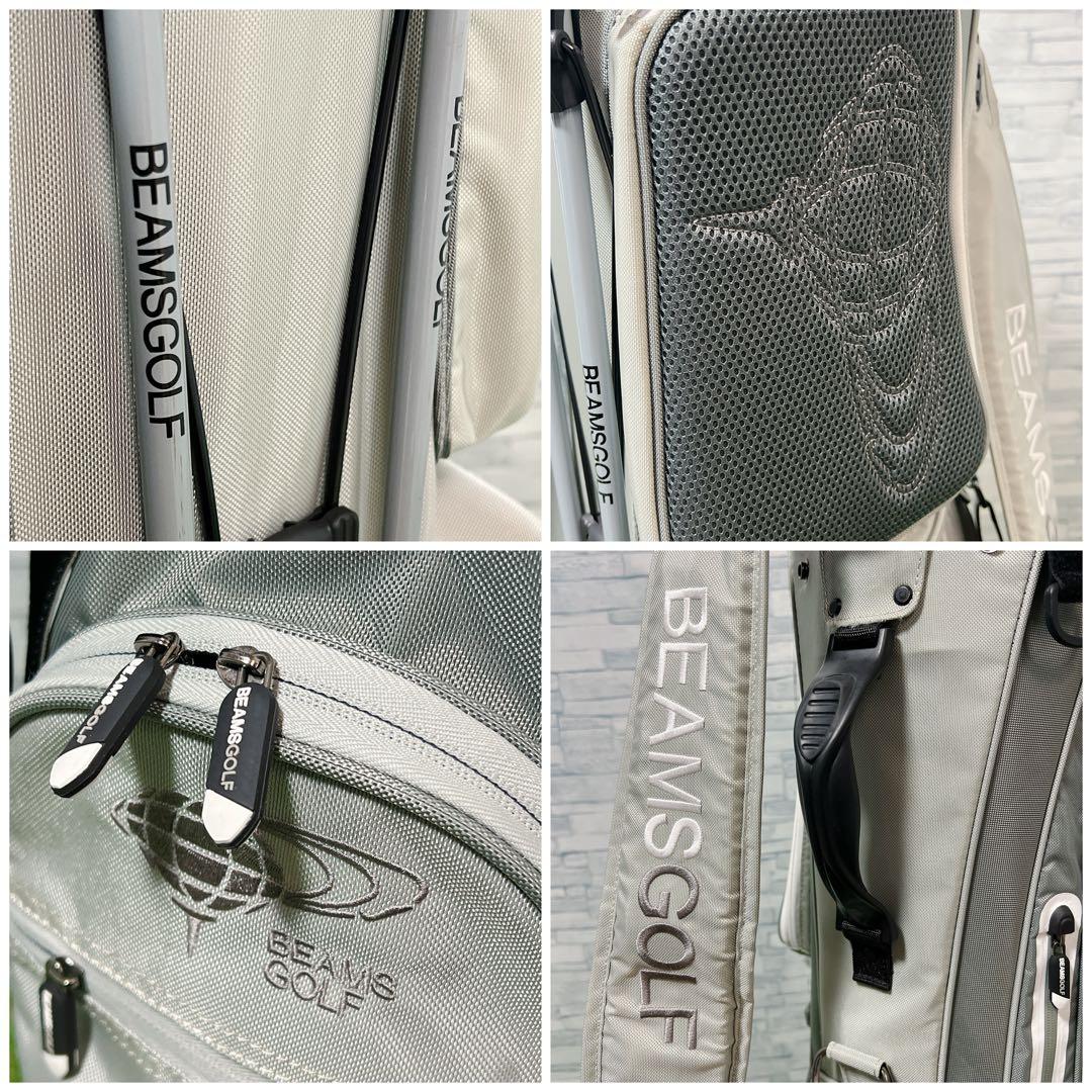 BEAMS GOLF ビームスゴルフ スタンド式 キャディバッグ 軽量 グレー