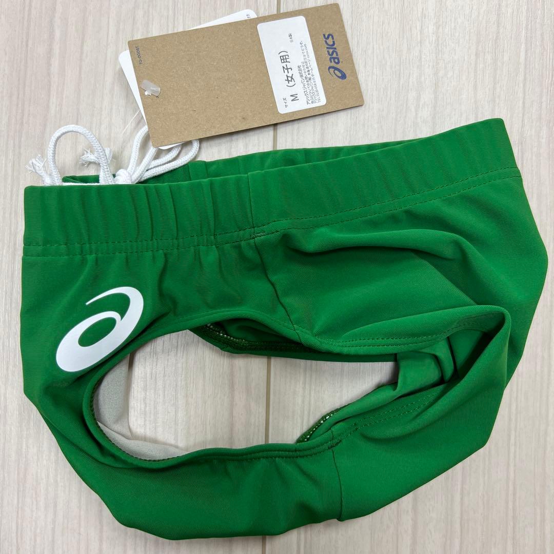 アシックス　女子陸上レーシングショーツ　アマゾングリーン単色　Mサイズ　新品