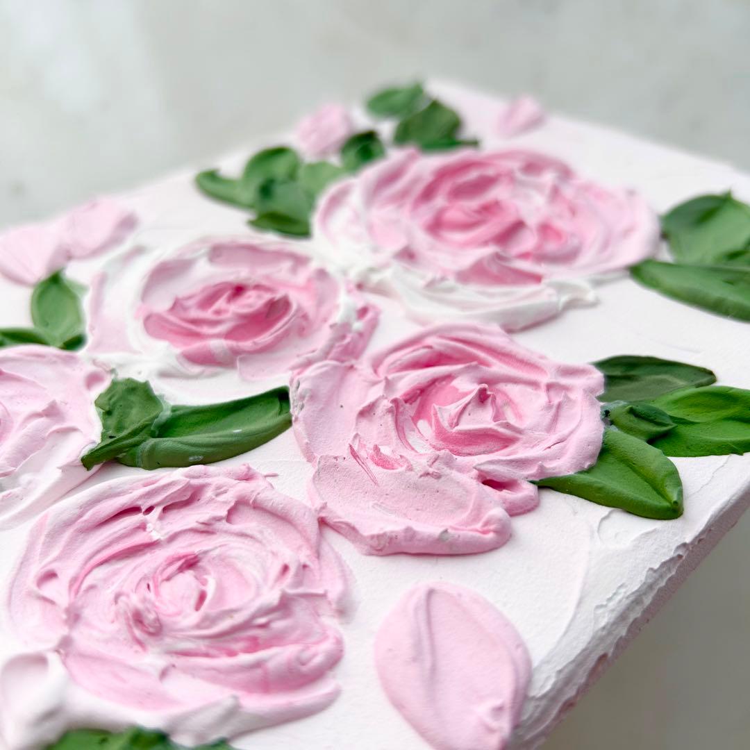 Roses 絵画原画 アクリル画テクスチャーアート