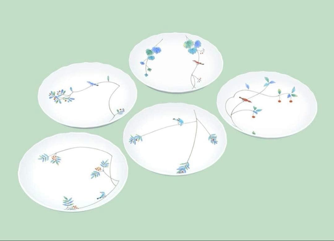 【新品未使用】 香蘭社 小鳥の詩 深鉢&小皿 セット