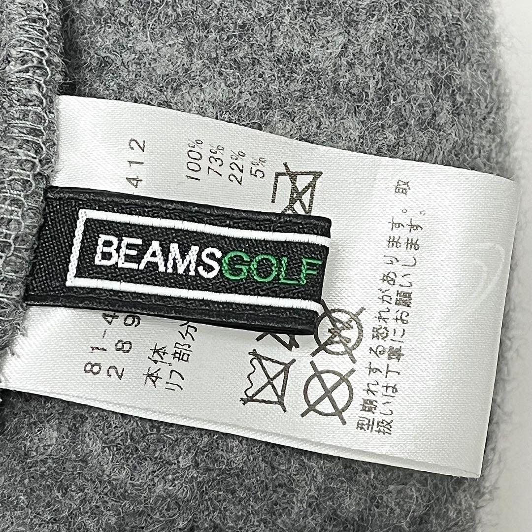 【新品】BEAMS GOLF 日本製ワンポイント刺繍ロゴ ウールハンチングベレー