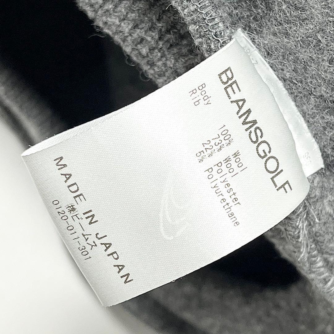 【新品】BEAMS GOLF 日本製ワンポイント刺繍ロゴ ウールハンチングベレー