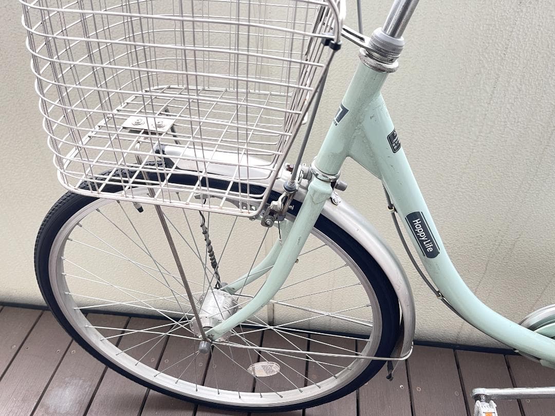 マルイシ シティサイクルhappy life26インチ　ミントグリーン　引取専用
