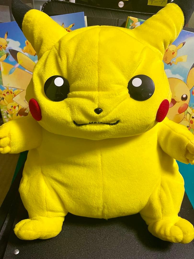 【超貴重】ピカチュウ レトロ 当時物 ぬいぐるみ モンスターポール 明治 激レア