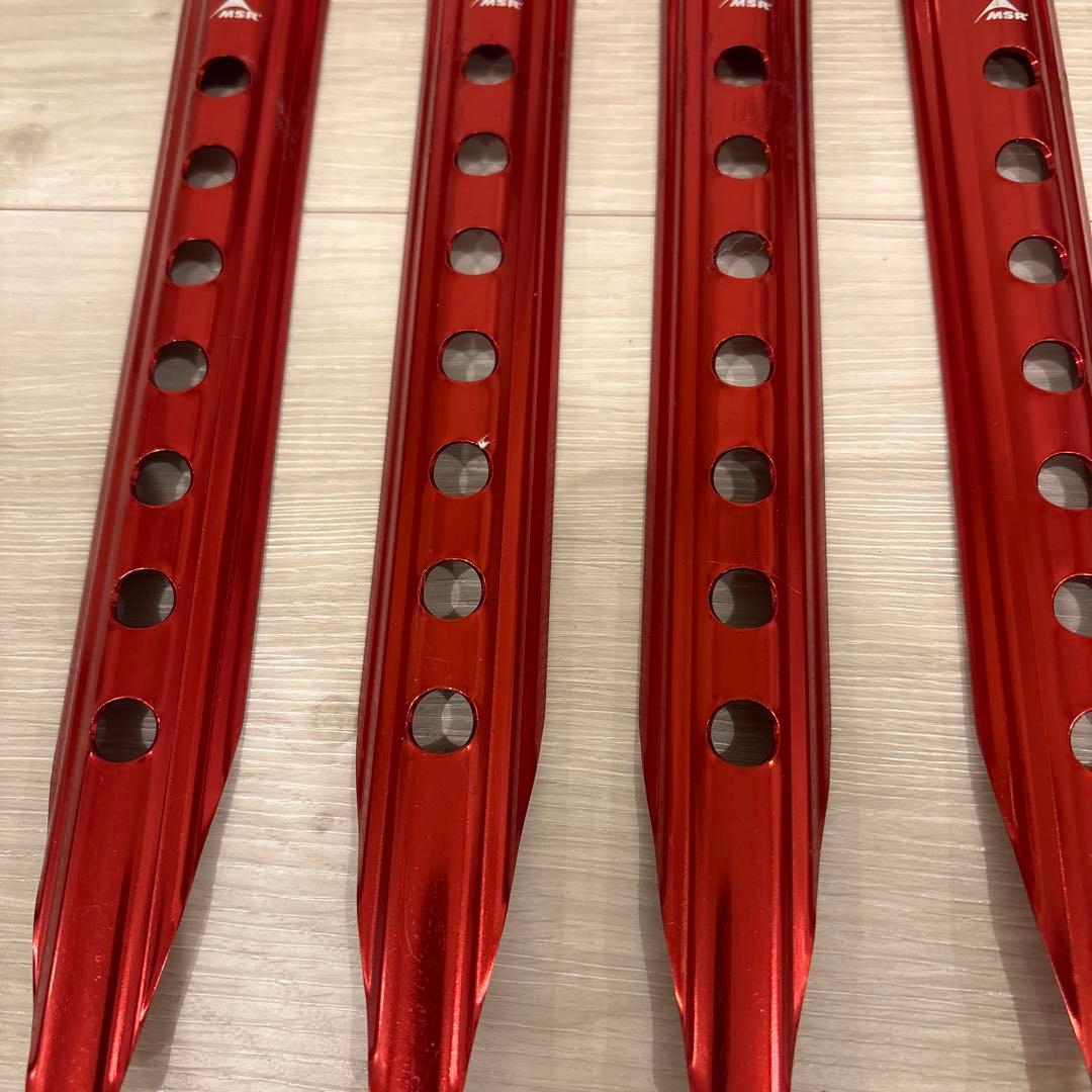 MSR レッドアルミペグ 10本セット
