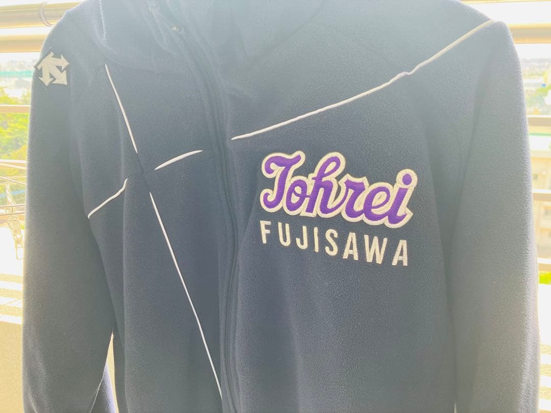 デサント★藤嶺学園藤沢★野球部★秋冬用パーカー★応援用★ネイビー紺色★