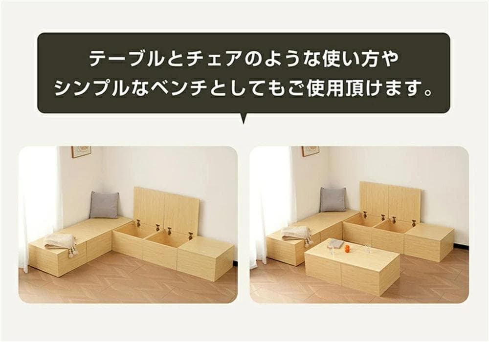 新品　収納ユニットベッド 畳ベッド　収納ベッド収納ボックス 木製ボックス