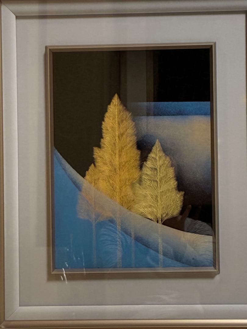 自然の風景画 漆藝額