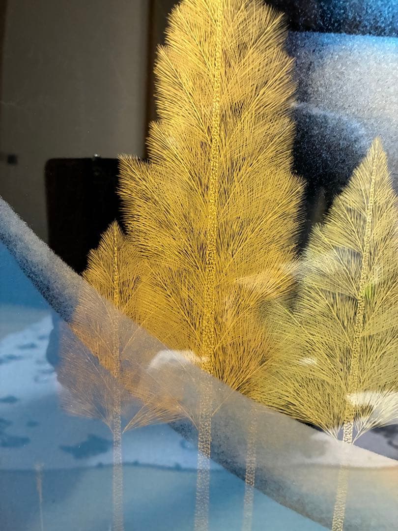 自然の風景画 漆藝額