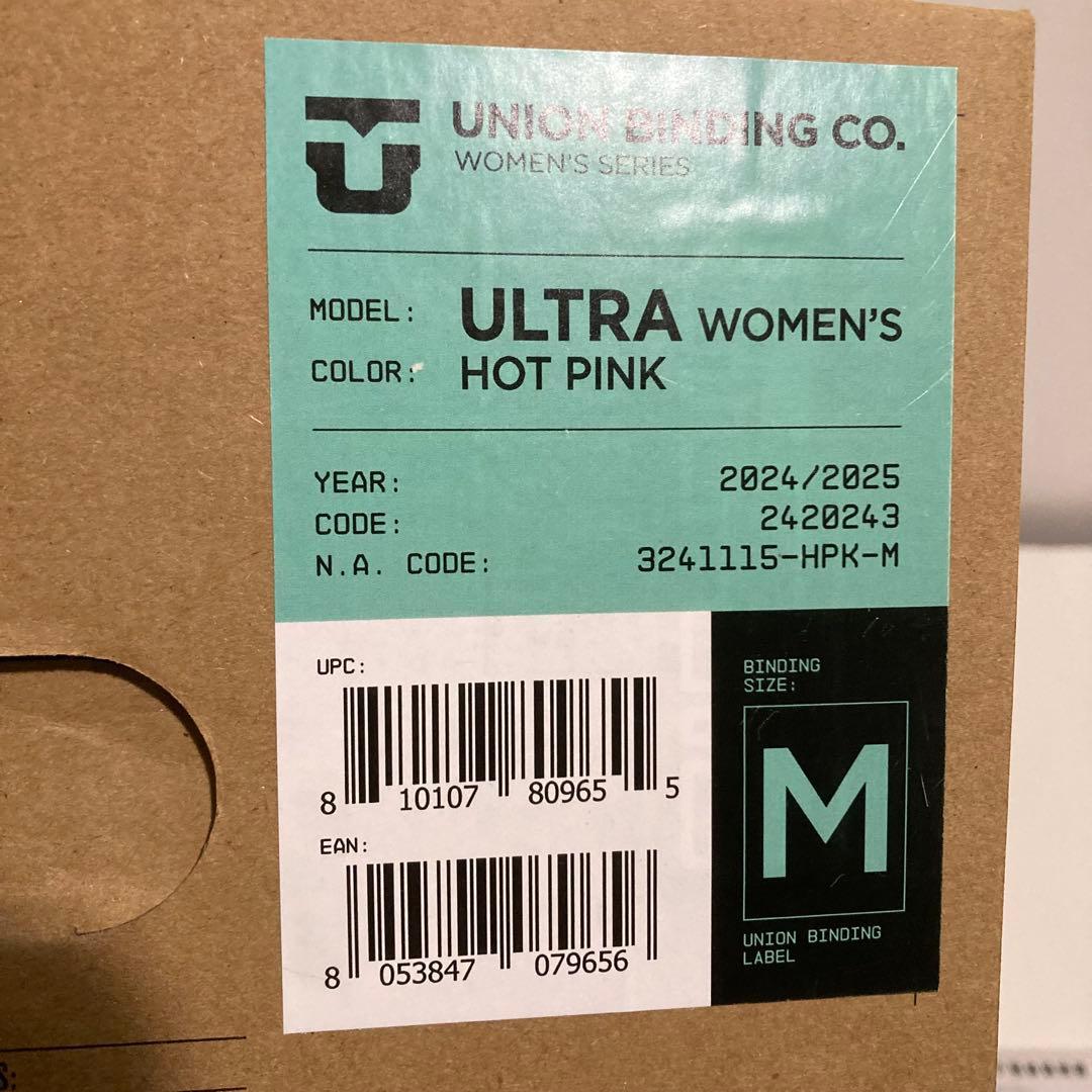 24-25 ユニオン ビンディング ウィメンズ ウルトラ ピンク M UNION