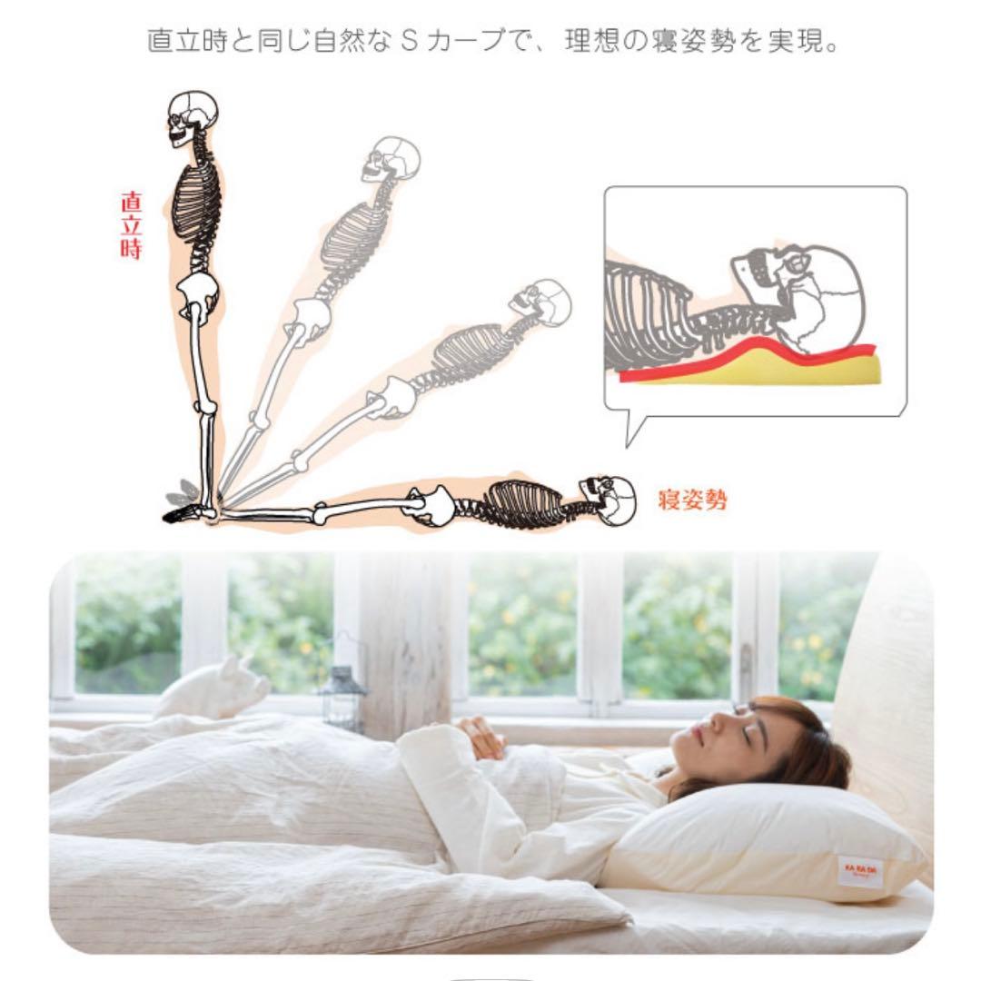 【新品未使用】寝ながら骨格サポートまくらEX. 枕カバーなし、収納ケース付き