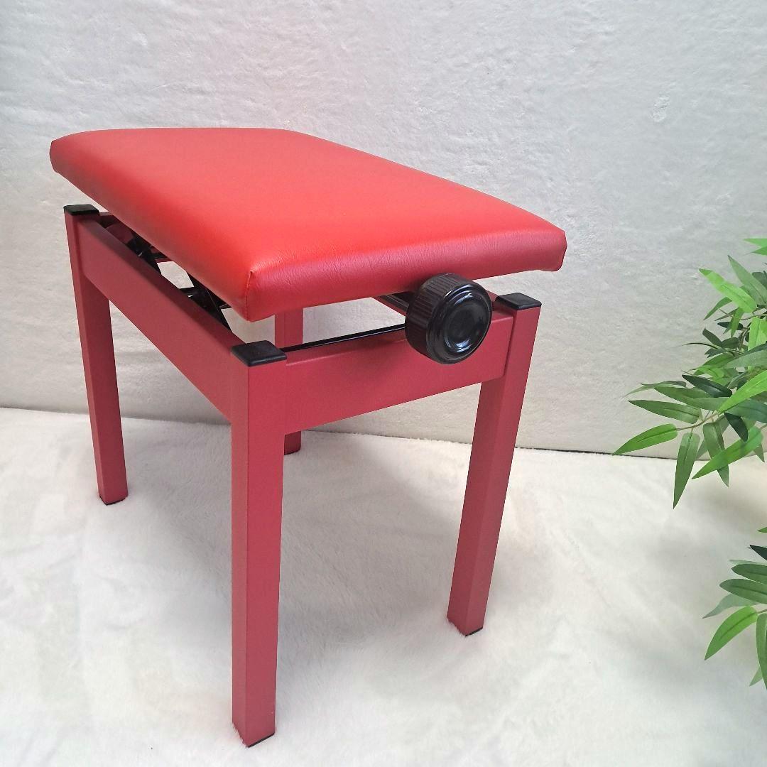 美品！ピアノ用高低自在椅子 レッド
