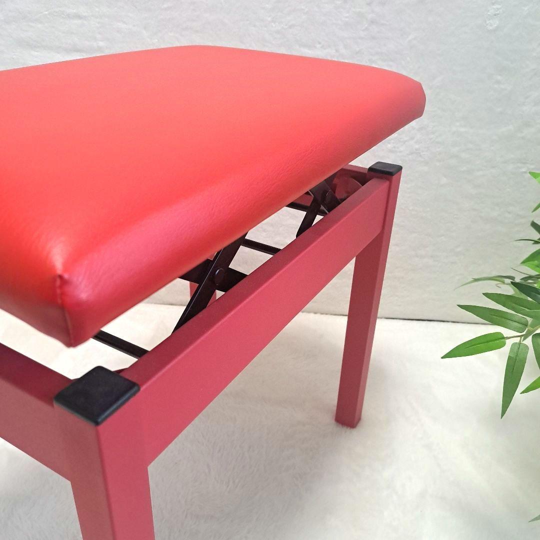 美品！ピアノ用高低自在椅子 レッド