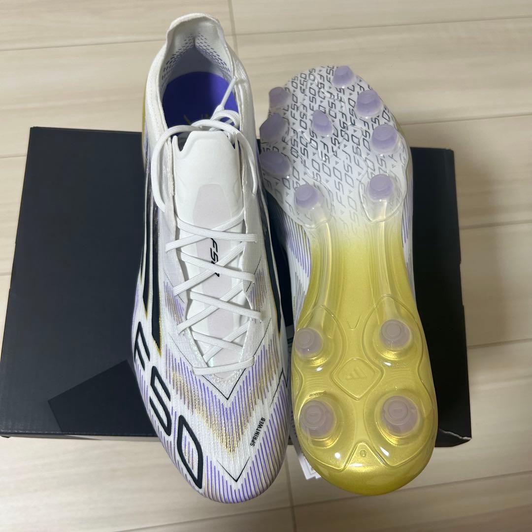 adidas F50 27.5cmホワイト/パープル/ゴールド 新品未使用