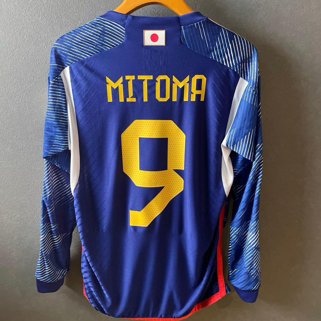 サッカー日本代表ユニフォーム2022 三笘 長袖 オーセンティック W杯 折り紙