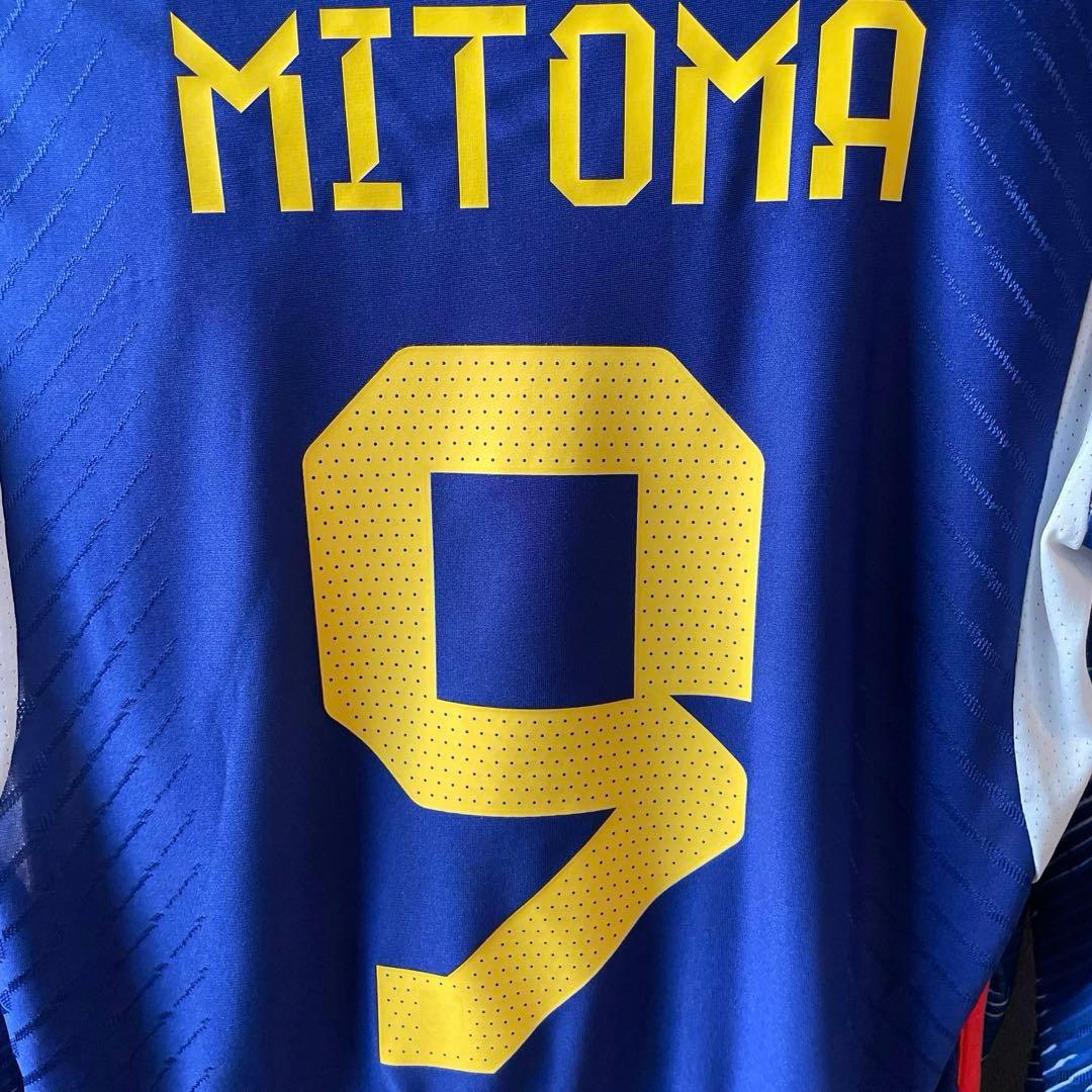 サッカー日本代表ユニフォーム2022 三笘 長袖 オーセンティック W杯 折り紙