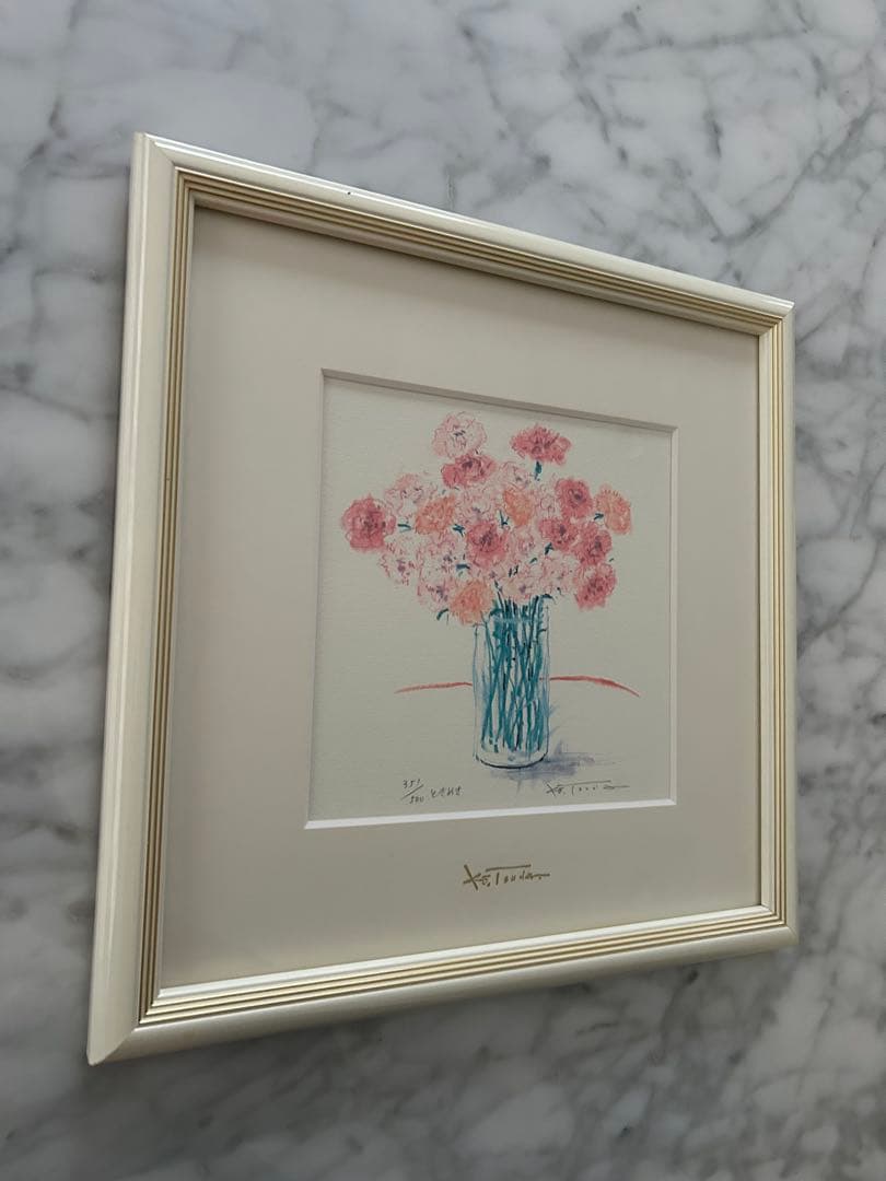 【美品】津田耕作　花瓶の花 リトグラフ 351/500 ときめき