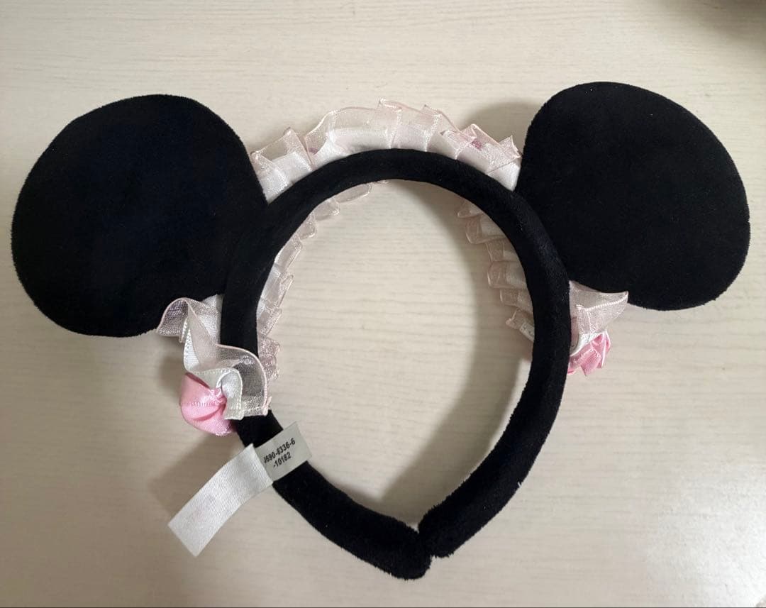 ディズニー カチューシャ ミニー バラ ピンク フリル