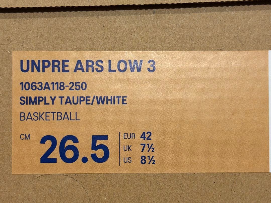 シューズ(男性用) ASICS ballaholic UNPRE ARS LOW 3 26.5cm
