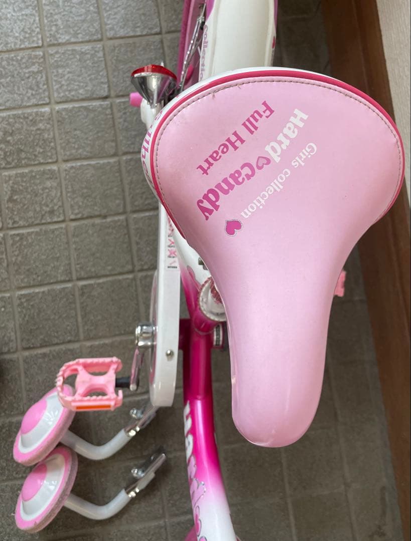 ハートキャンディ　補助輪付自転車　16インチ　ピンク