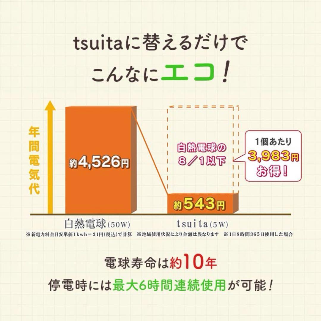 いつでもランプ tsuita 電球色 4個セット 新品